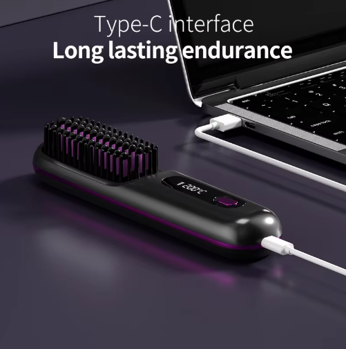 Thermal Styling Brush for Short Hair and Bangs Ceramic Bristles Cordless