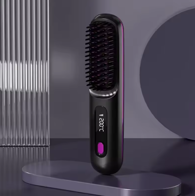 Thermal Styling Brush for Short Hair and Bangs Ceramic Bristles Cordless