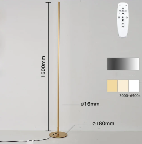 Lightmoon Modern LED Floor Lamp Aluminum Minimalist Moon Phase Design