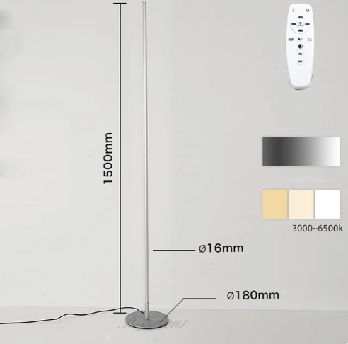 Lightmoon Modern LED Floor Lamp Aluminum Minimalist Moon Phase Design