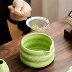 Japanese Ceramic Matcha Tea Bowl 4.5 Inch Traditional Design for Brewing and Serving