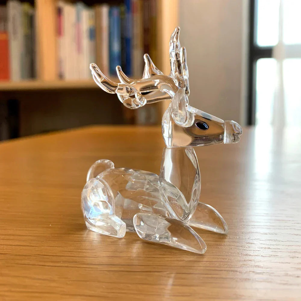 Animal Crystal Paperweight Figurines Modern Decorative Office Desk Accessories