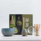 Ceramic Matcha Tea Set 5-Piece Natural Non-Toxic Bamboo Whisk Bowl Scoop Sifter