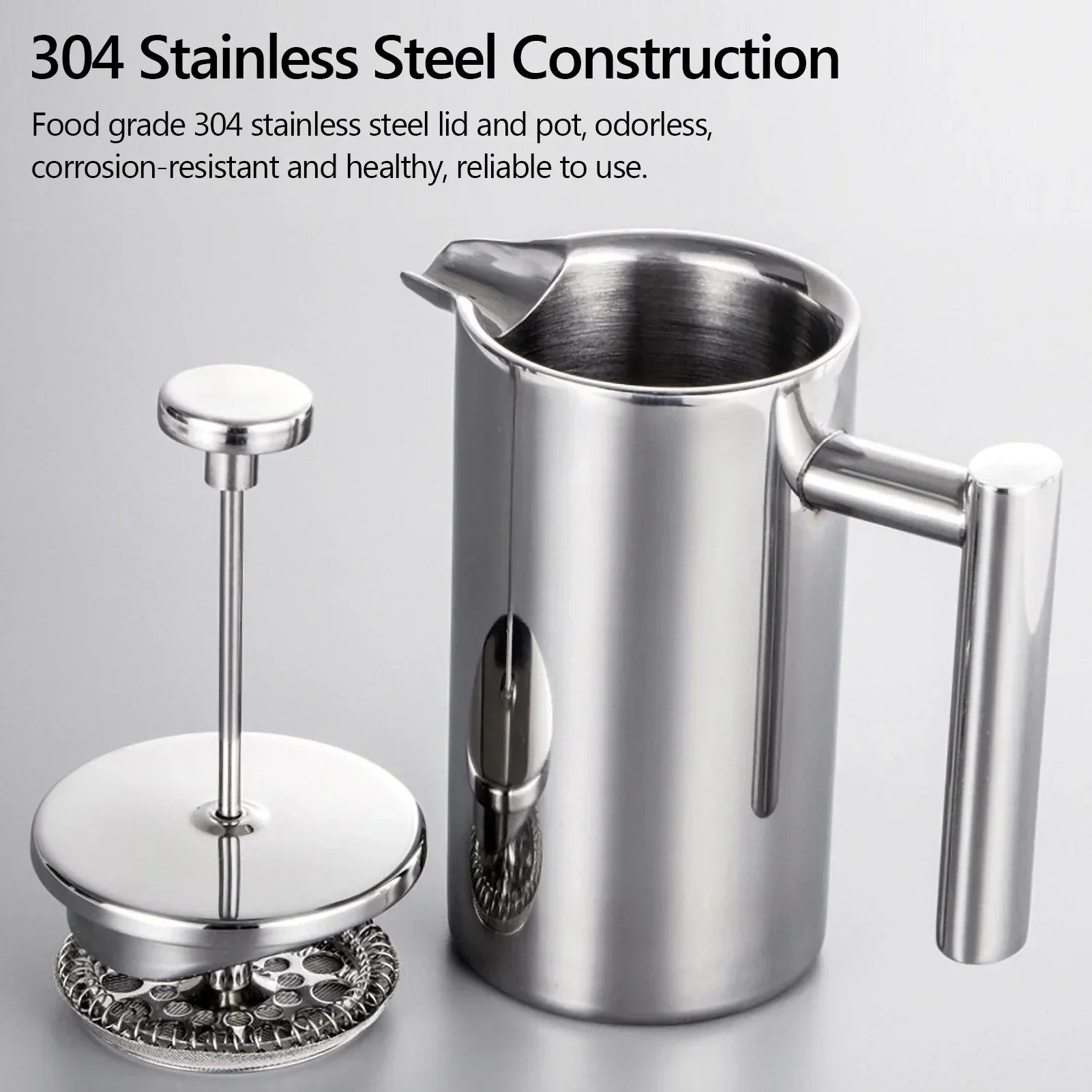 Harrow Stainless Steel French Press Coffee Maker Double Wall Insulated 350ml-1000ml