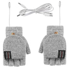 USB Rechargeable Heated Gloves Warm Wave Technology Unisex Knitted Winter Gloves One Size