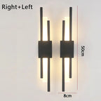Nordic LED Wall Lamp Modern Metal Acrylic Wall Sconce Up Down Light Black Gold Finish