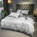 Harrow Luxury Embroidered Duvet Cover Soft Breathable Fabric 86.6x94.5 Inches Multiple Colors
