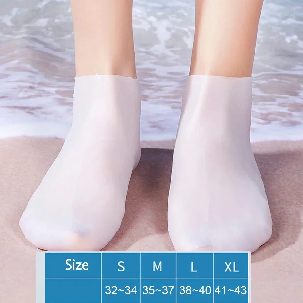 Silicone Wetsuit Beach Socks Non-Slip Water Shoes Quick-Dry Aqua Socks for Surfing Snorkeling Swimming
