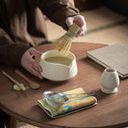 Ceramic Matcha Tea Set with Bamboo Whisk 4-Piece Traditional Japanese Tea Ceremony Kit Green