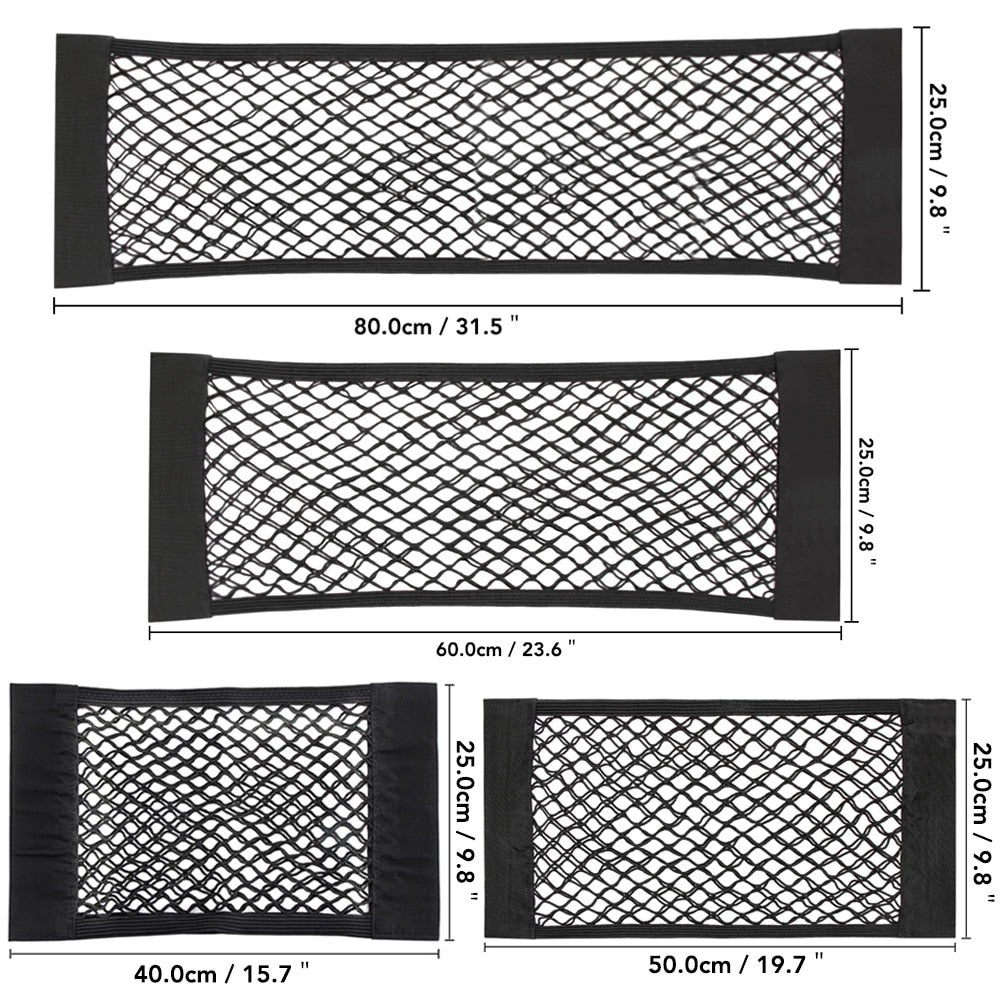 Stretchy Elastic Mesh Car Backseat Organizer Net for Vehicle Storage and Tidiness