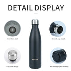500ml Stainless Steel Insulated Water Bottle Double-Walled Vacuum Flask Hot Cold Retention