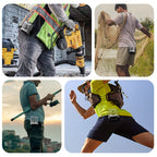 Portable Waist Fan with Power Bank 20000mAh, Hanging Neck Fan, LED Light, Strong Wind for Outdoor Work Sports
