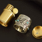 Retro Armor Mini Kerosene Lighter Metal Vintage Design Compact Pocket Flame