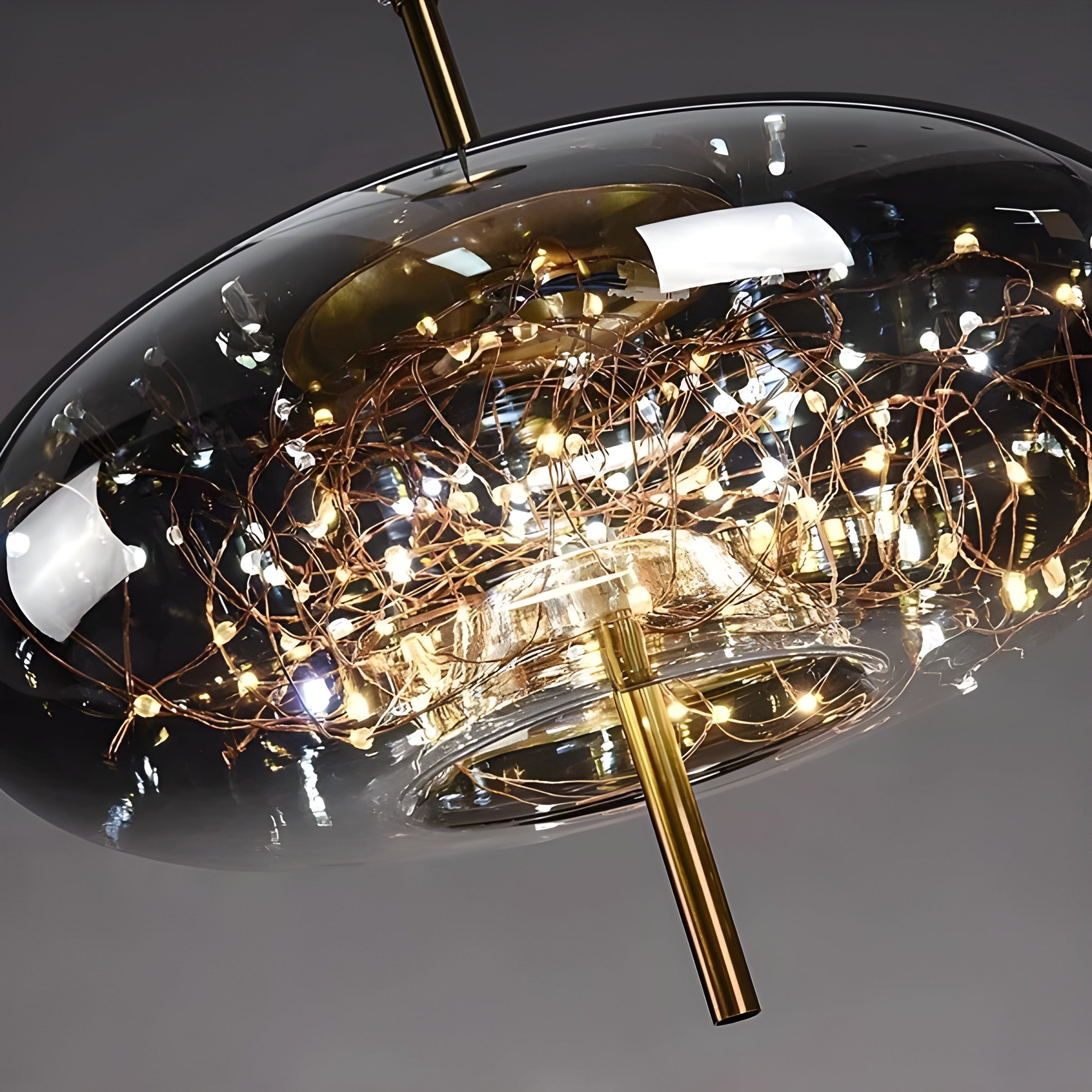 CrystalBeam Modern LED Pendant Light Star Design Glass Dimmable Cord Pendant Lamp