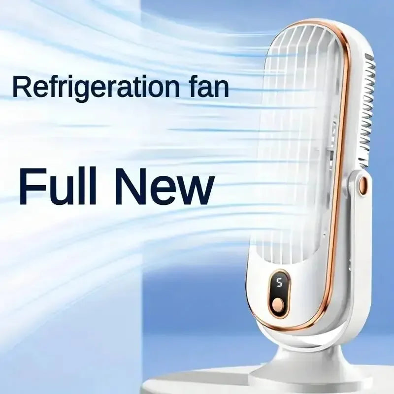 KIQUNE Portable Air Cooler Fan Dual Motor Large Battery 5-Speed 720° Surround USB Rechargeable