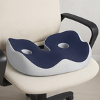 Memory Foam Orthopedic Seat Cushion Adjustable Pressure Relief Contoured Ergonomic Support with Breathable Cover and Non-Slip Base