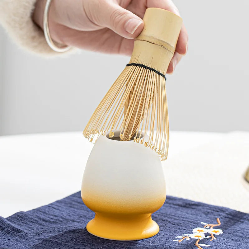 Bamboo Matcha Whisk Set 100-Prong Chasen with Scoop Eco-Friendly Tea Tool