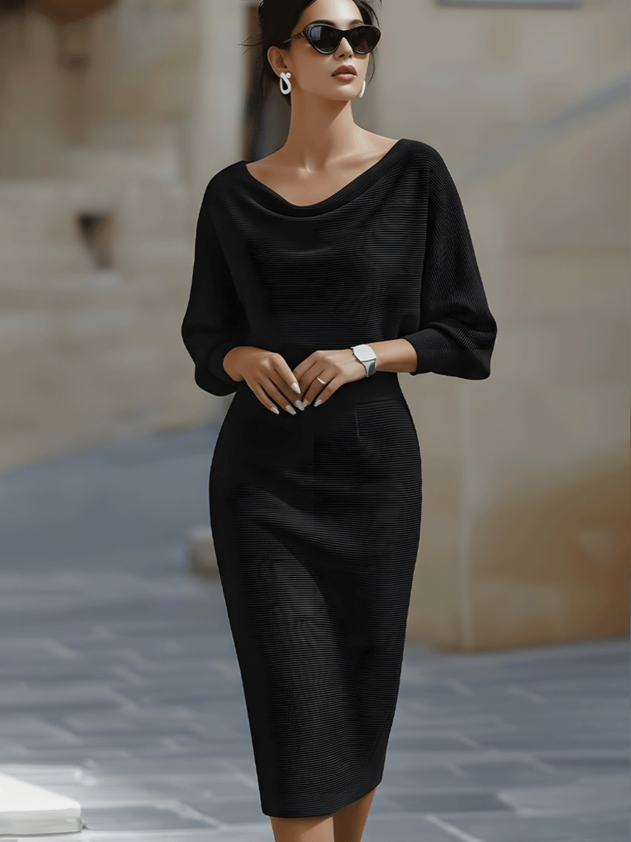 Elegant printed midi dress for women by Harrow, featuring stylish design and flowing fabric in a sophisticated silhouette.