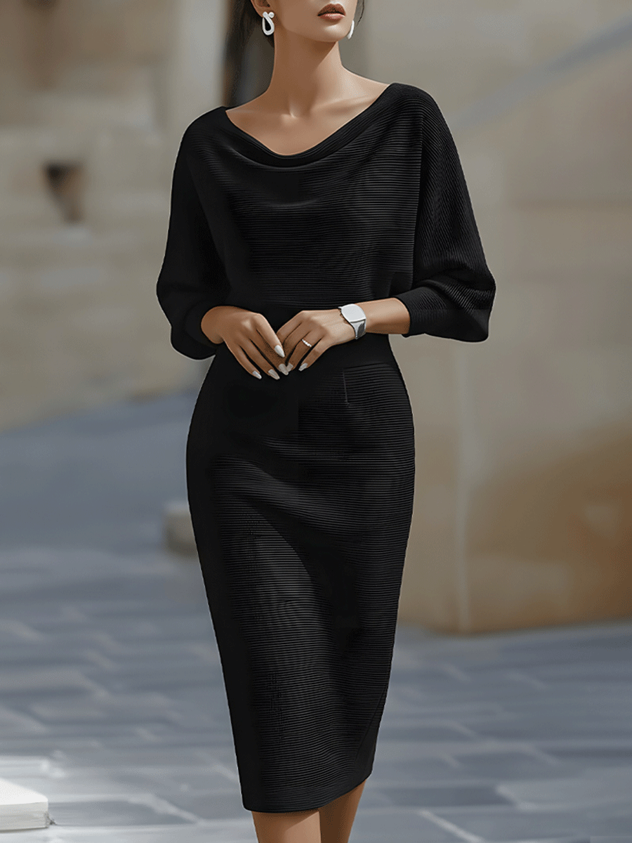 Elegant printed midi dress for women by Harrow, showcasing a luxurious design with a flowing silhouette and stylish pattern.