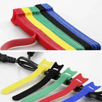 Self-Adhesive Reusable Nylon Cable Organizer Straps 20cm 50 Pieces Multicolor