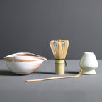 Traditional Matcha Tea Set Bamboo Whisk Ceramic Bowl Wooden Spoon for Authentic Tea Ceremony