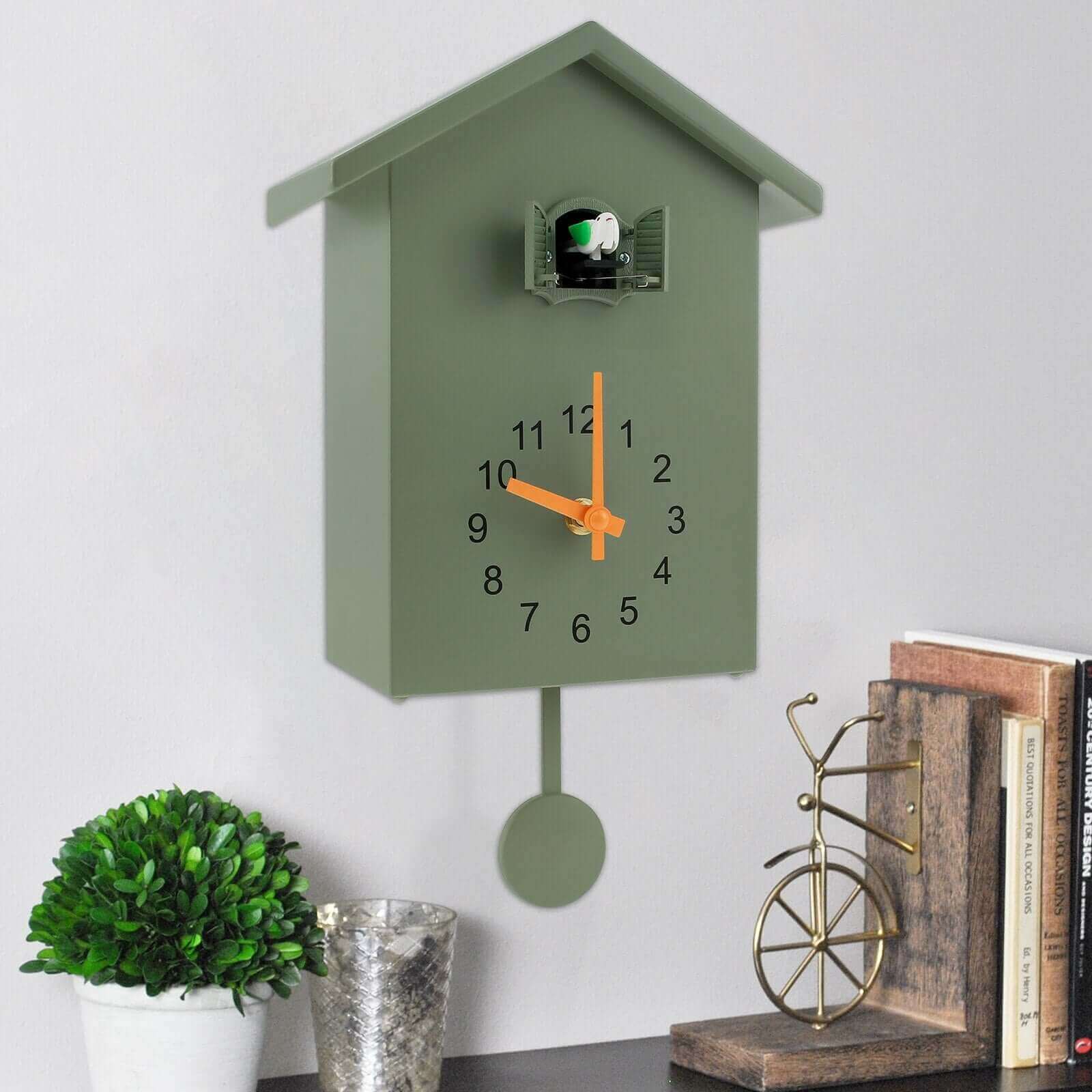 Harrow Contemporary Cuckoo Quartz Wall Clock Recycled Plastic Modern Design 25cm