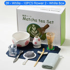 Japanese Matcha Tea Set 10-Piece Bamboo and Ceramic Traditional Japanese Tea Ceremony Kit