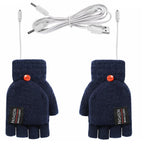 USB Rechargeable Heated Gloves Warm Wave Technology Unisex Knitted Winter Gloves One Size