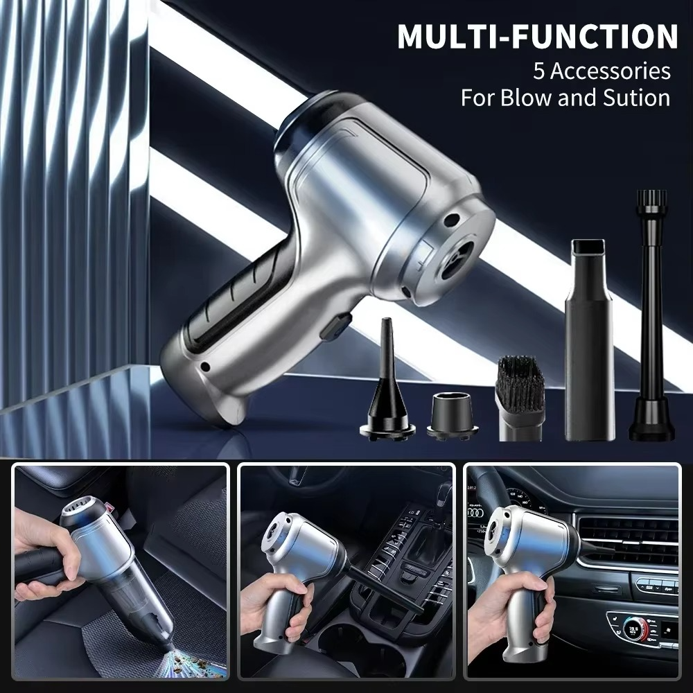 Wireless Car Vacuum Cleaner 95000PA Cordless Portable Handheld with Multiple Attachments