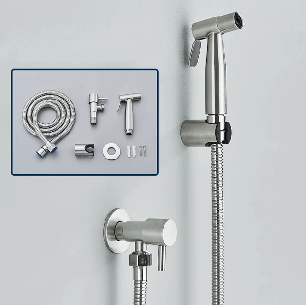 Shinesia Stainless Steel Wall Mounted Bidet Sprayer Cold Water Hygienic Bathroom Accessory