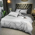 Harrow Luxury Embroidered Duvet Cover Soft Breathable Fabric 86.6x94.5 Inches Multiple Colors