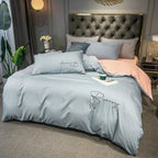 Harrow Luxury Embroidered Duvet Cover Soft Breathable Fabric 86.6x94.5 Inches Multiple Colors