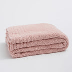 SoftNest Minimalist Knit Throw Blanket Microfiber Blend 51x63 Soft Cozy All-Season Solid Color