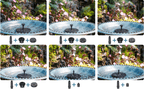 Solar-Powered Outdoor Garden Fountain 16cm Durable ABS Plastic Water Feature