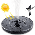 Solar-Powered Outdoor Garden Fountain 16cm Durable ABS Plastic Water Feature