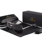 Polarized Men’s Aviator Sunglasses UV400 Protection Silicone Aluminum Frame