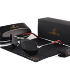 Polarized Men’s Aviator Sunglasses UV400 Protection Silicone Aluminum Frame