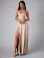 Zola | Elegant Maxi Formal Evening Gown for Women with Slit