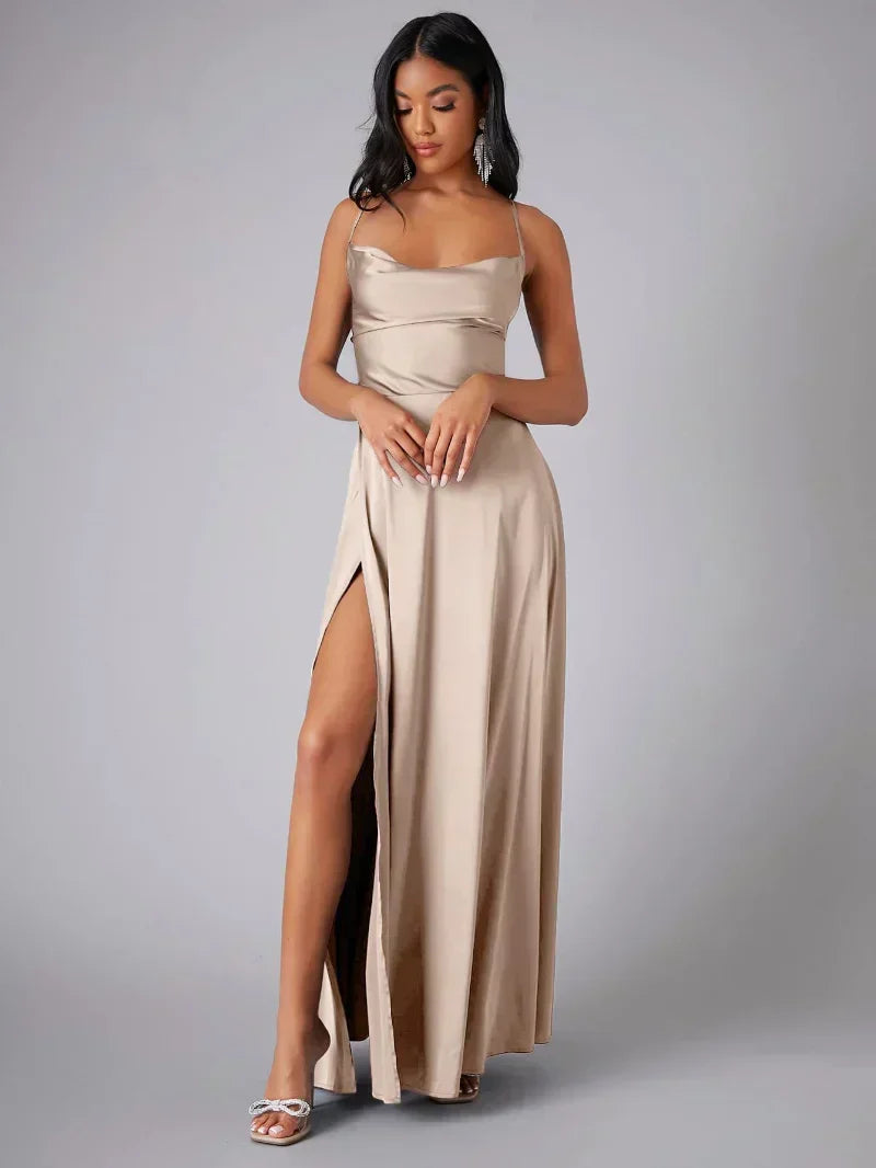 Zola | Elegant Maxi Formal Evening Gown for Women with Slit