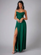 Zola | Elegant Maxi Formal Evening Gown for Women with Slit