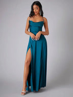 Zola | Elegant Maxi Formal Evening Gown for Women with Slit