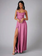 Zola | Elegant Maxi Formal Evening Gown for Women with Slit