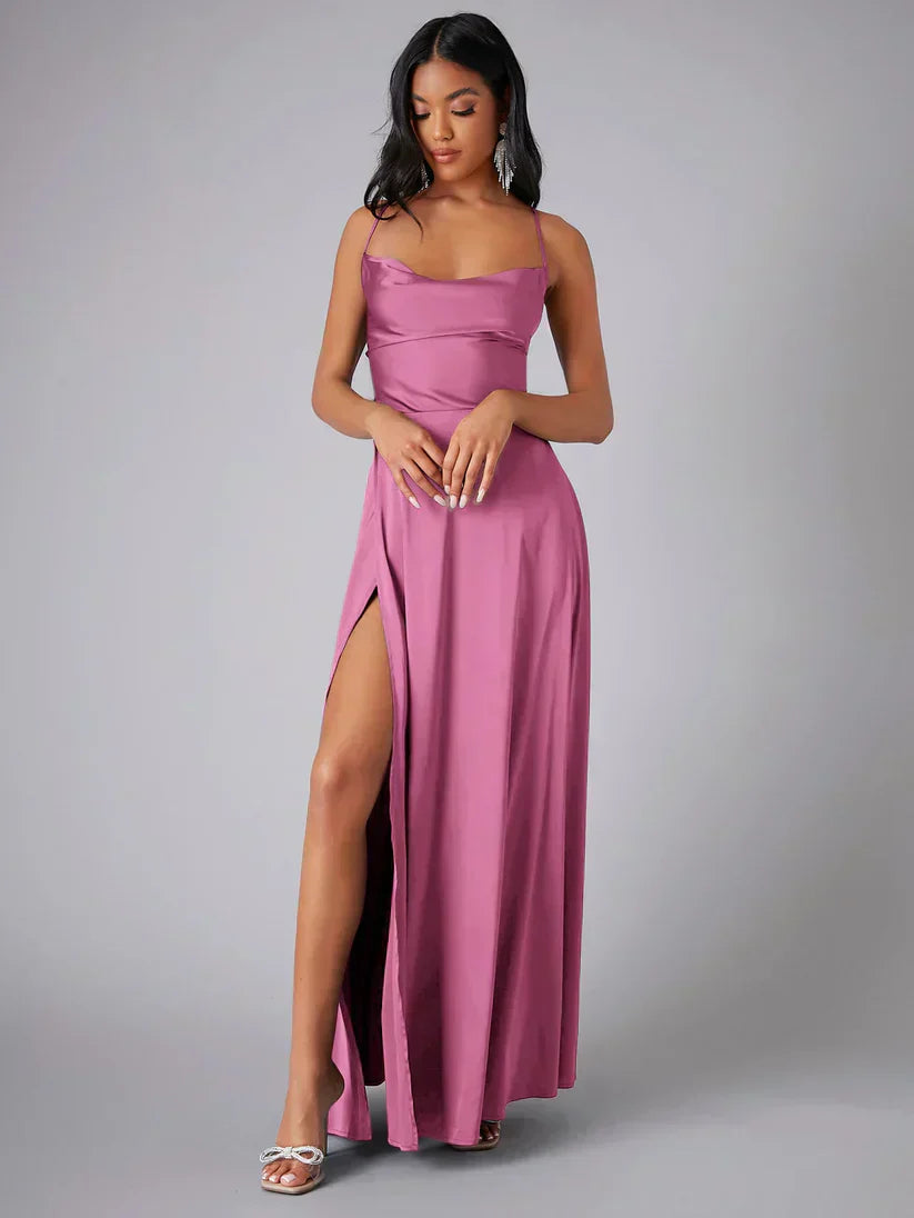 Zola | Elegant Maxi Formal Evening Gown for Women with Slit