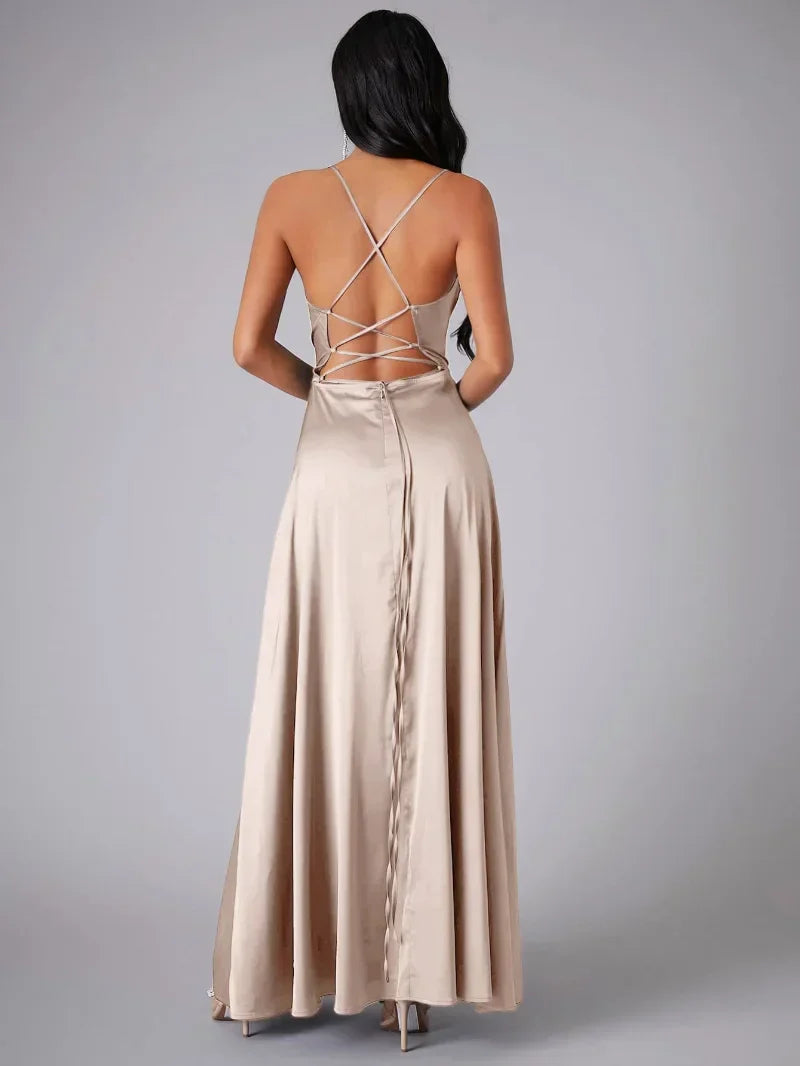 Zola | Elegant Maxi Formal Evening Gown for Women with Slit
