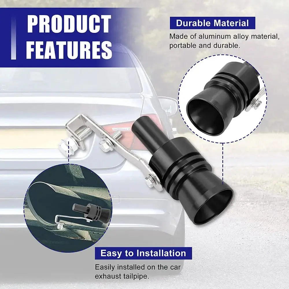 Exhaust Resonator for Cars and Motorcycles Aluminum Alloy Sporty Sound DIY Installation