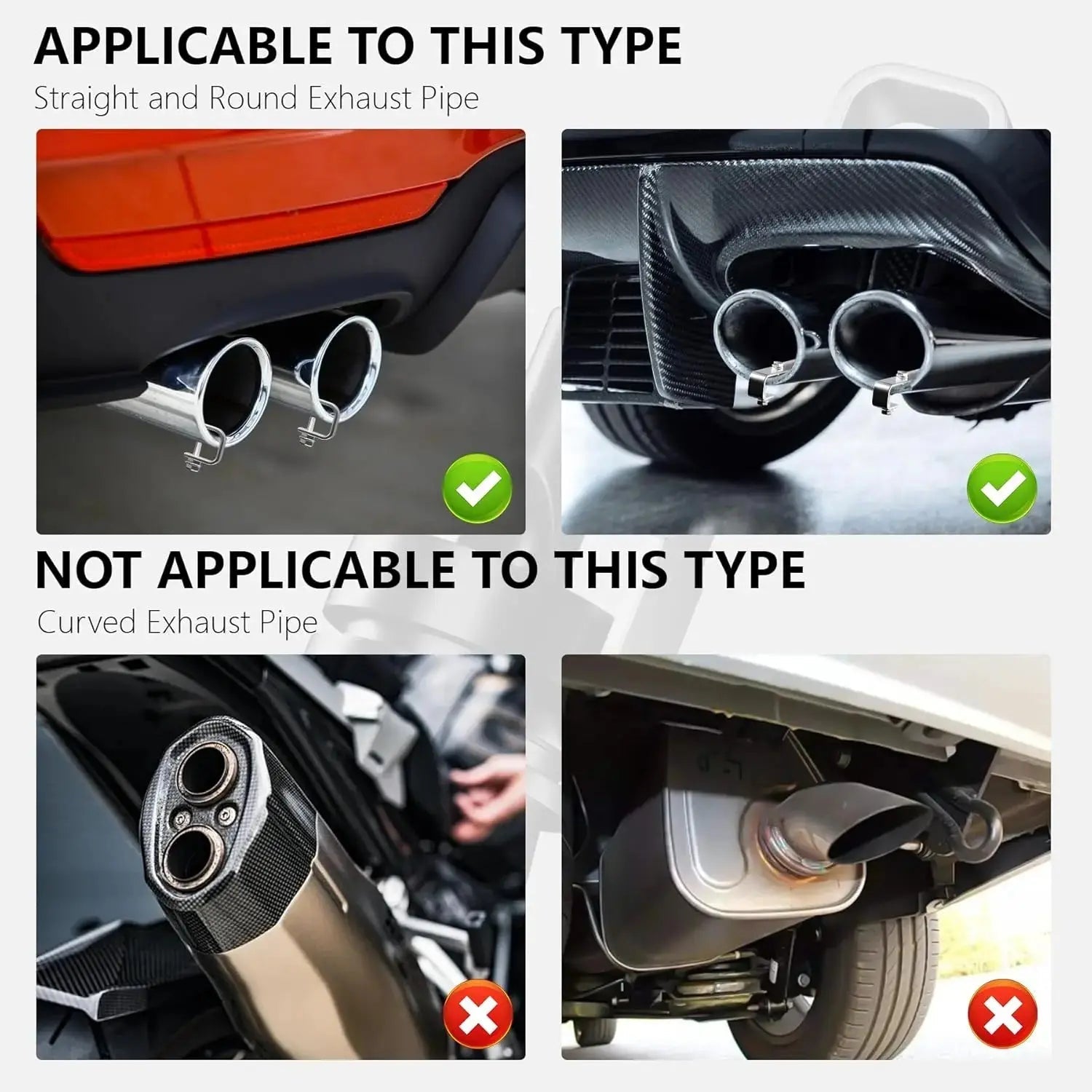 Exhaust Resonator for Cars and Motorcycles Aluminum Alloy Sporty Sound DIY Installation