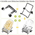Sprouting Glass Jar Set 2pcs 950ml with Stainless Steel Lid, Mesh Sieve, and Holder for Seed Germination