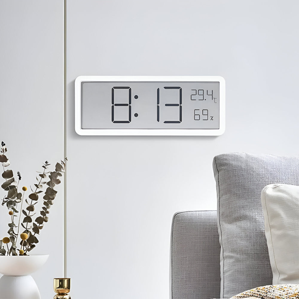 Digital LED Wall Clock Large Display with Temperature and Humidity Acrylic Modern Wall Clock