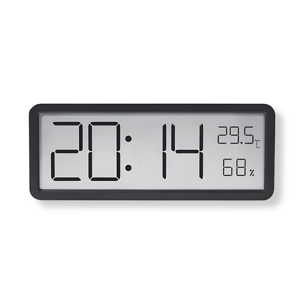 Digital LED Wall Clock Large Display with Temperature and Humidity Acrylic Modern Wall Clock