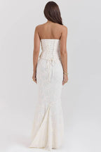 Zora | Elegant Embroidered Wedding Guest Maxi Dress for Women